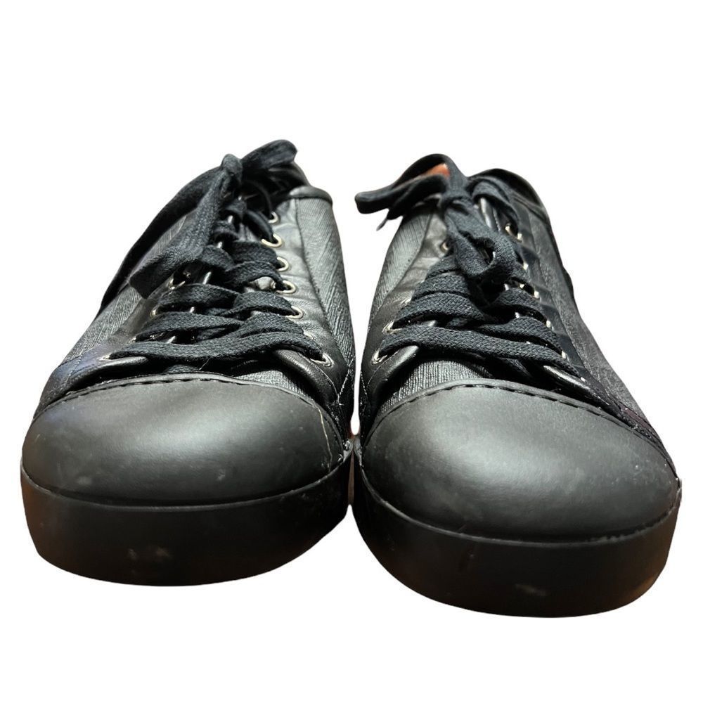 Gucci Men's Black Ace GG Embossed Green Stripe Sneakers Sz 7.5 Size US 9 Gold - Picture 10 of 16